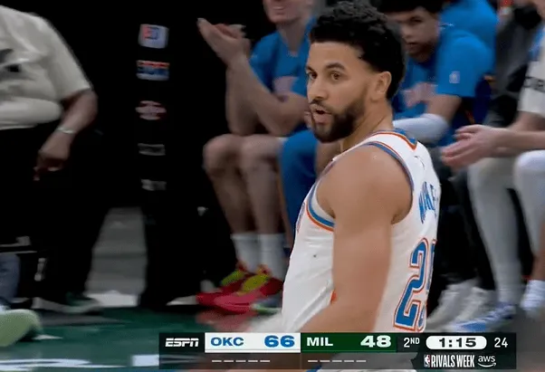 官方网站-阿杰伊-米切尔里突外投连得6分，帮助雷霆稳住20分分差