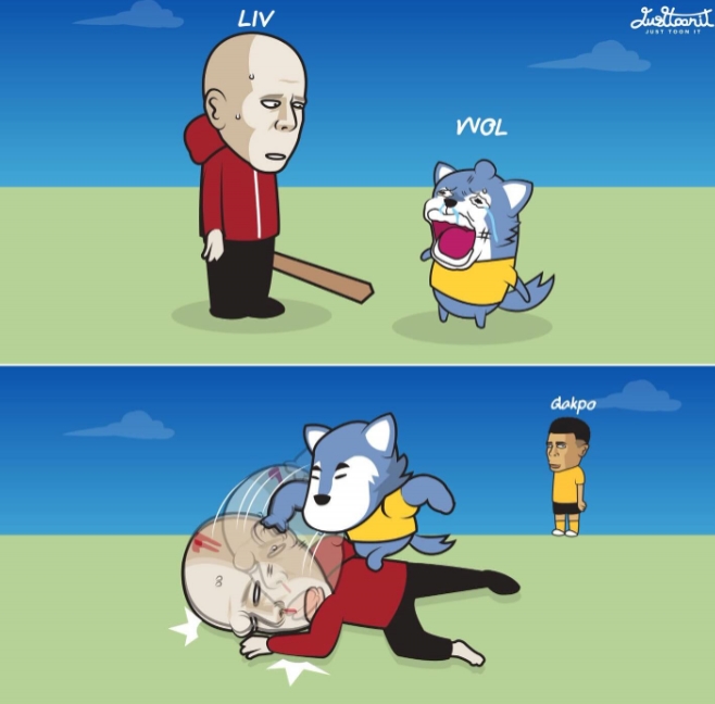 中国体育-今日趣图：今天请别叫我神秘内切男，我是狼队MVP、右后卫加克波